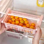 1 Pc Extendable Plastic Tray Drawer for Fridge - Multicolor