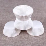 100 Pcs Paper Cupcake Liner - White