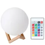 16 Colors Remote Control 3D Moon Lamp