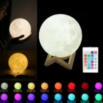 16 Colors Remote Control 3D Moon Lamp