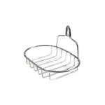 1Pcs Creative Single Layer Stainless Steel Soap Stand-Soap Dish Organizer Bathroom Shelf-6inches Lengthy Wall Hanging Suction Cup Style