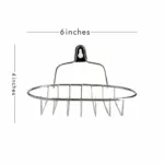 1Pcs Creative Single Layer Stainless Steel Soap Stand-Soap Dish Organizer Bathroom Shelf-6inches Lengthy Wall Hanging Suction Cup Style