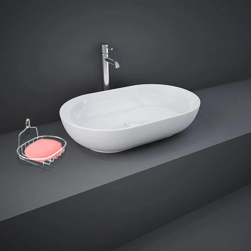 1Pcs Creative Single Layer Stainless Steel Soap Stand-Soap Dish Organizer Bathroom Shelf-6inches Lengthy Wall Hanging Suction Cup Style