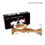 2 Ceramic Jar Sets with Wooden Base Stand