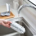 2 in 1 Glass & Mug Cleaner Stand with Separate Brush
