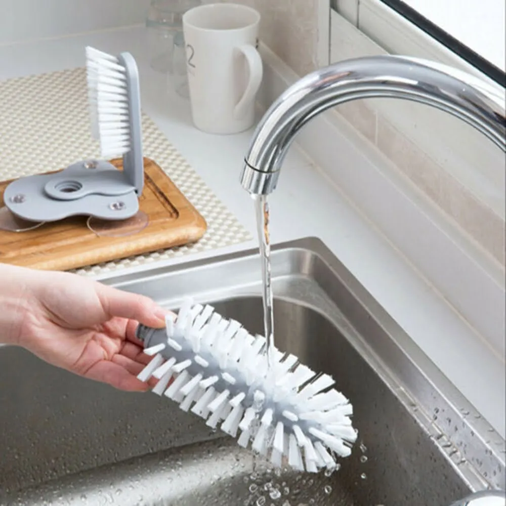 2 in 1 Glass & Mug Cleaner Stand with Separate Brush