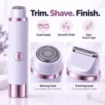 2-in-1 Rechargeable Electric Hair Remover & Trimmer for Men & Women – Dual Head Facial & Body Grooming Shaver