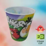 2D Amazing Juice Glass with Straw