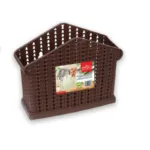 3 Compartment Stationary Cutlery Holder - Brown