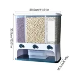3 Grid Sealed Rice / Beans Storage Box - White