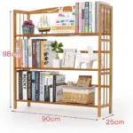 3 Layer Bamboo Wooden Book Shelf
