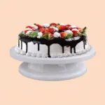 360 Revolving Large Cake Stand 29cm x 10cm - White