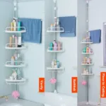 4 Tier Shower Corner Storage Rack Bathroom Organizer Shelf