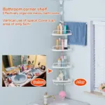 4 Tier Shower Corner Storage Rack Bathroom Organizer Shelf