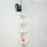 4 Tier Shower Corner Storage Rack Bathroom Organizer Shelf