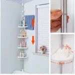 4 Tier Shower Corner Storage Rack Bathroom Organizer Shelf