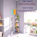 4 Tier Shower Corner Storage Rack Bathroom Organizer Shelf