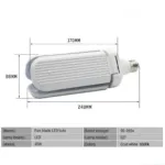 45W Garage Ceiling Light LED Foldable Fan Blade Bulb