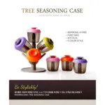 4Pcs Tree Spice Container Maslasa Box