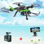 6 Axis HD Aerial Quadcopter Drone with WIFI & Mobile connectivity -Black & Green