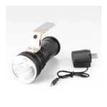 800 Lumens CREE LED High Power Metal Portable Search Light in 3 Lights Modes - Black
