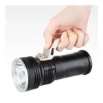 800 Lumens CREE LED High Power Metal Portable Search Light in 3 Lights Modes - Black