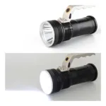 800 Lumens CREE LED High Power Metal Portable Search Light in 3 Lights Modes - Black