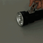 800 Lumens CREE LED High Power Metal Portable Search Light in 3 Lights Modes - Black