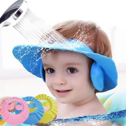 Adjustable Baby Kid Toddlers Hair Wash Hat Shampoo Bath Bathing Shower Shield Guard Baby Shield Ear Protection Cap