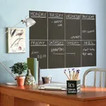 Black Matte Adhesive Chalkboard Contact Paper Vinyl Wall Decal Poster Alternative Bonus Chalks & Marker-Peel & Stick DIY Size 122 x 45 cm-4032