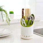 Cutlery Drainer & Oragnizer Spoon Holder - Green