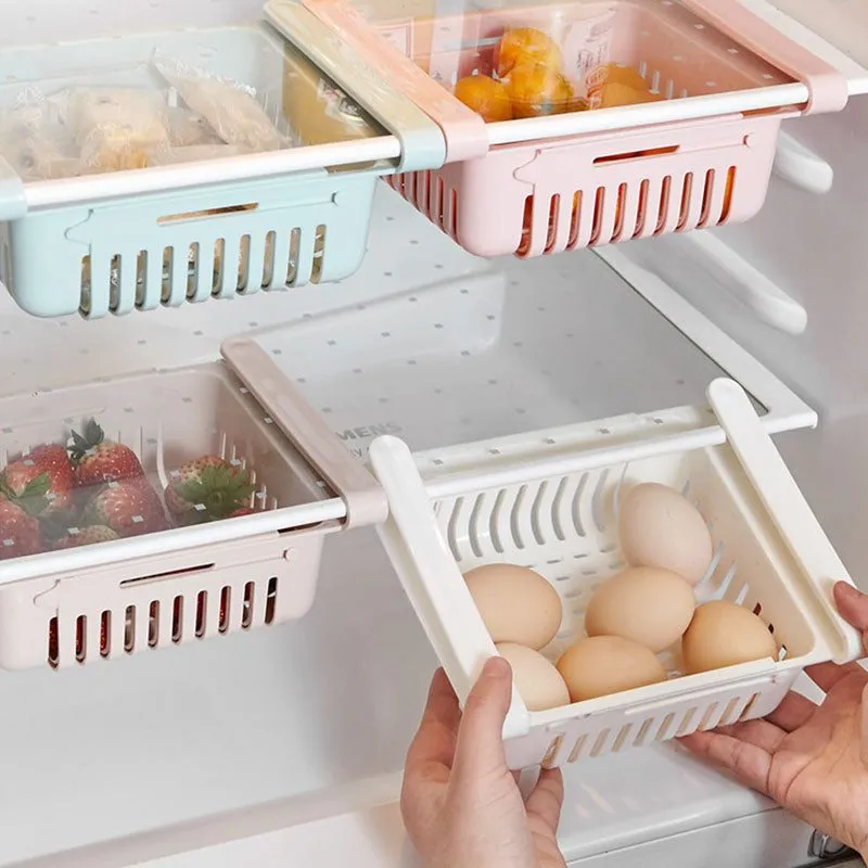 Extendable Plastic Tray Drawer for Fridge