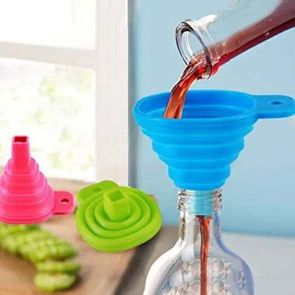 Foldable Silicone Funnel - Multicolor
