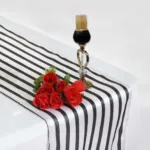 Gold Metal Candle Holder Set Chandelier Stand With Crystal chains Matte Black & Gold 2457