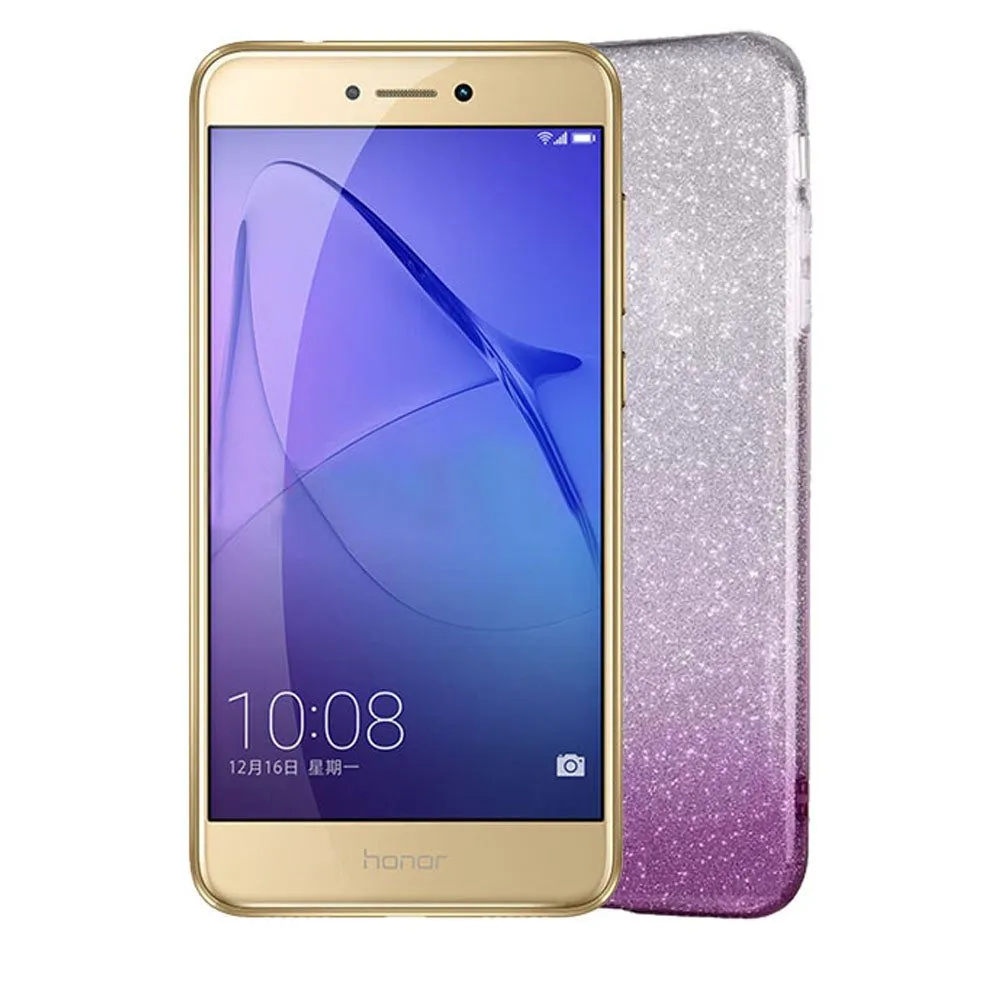 Gradient Dreamy Stars Shine Jelly Fancy Back Cover for Huawei Honor 8 Lite