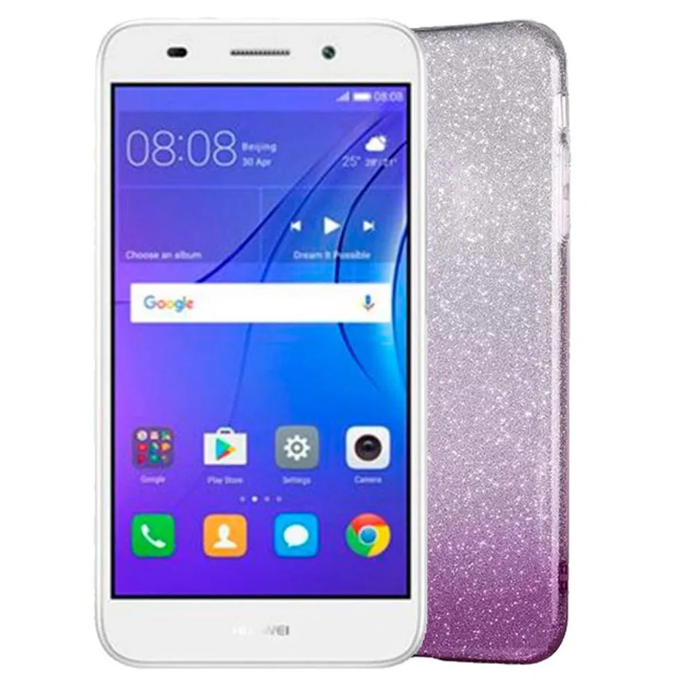 Gradient Dreamy Stars Shine Jelly Fancy Back Cover for Huawei Y3 (2017)