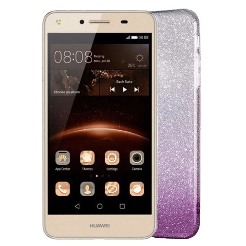 Gradient Dreamy Stars Shine Jelly Fancy Back Cover for Huawei Y5-II