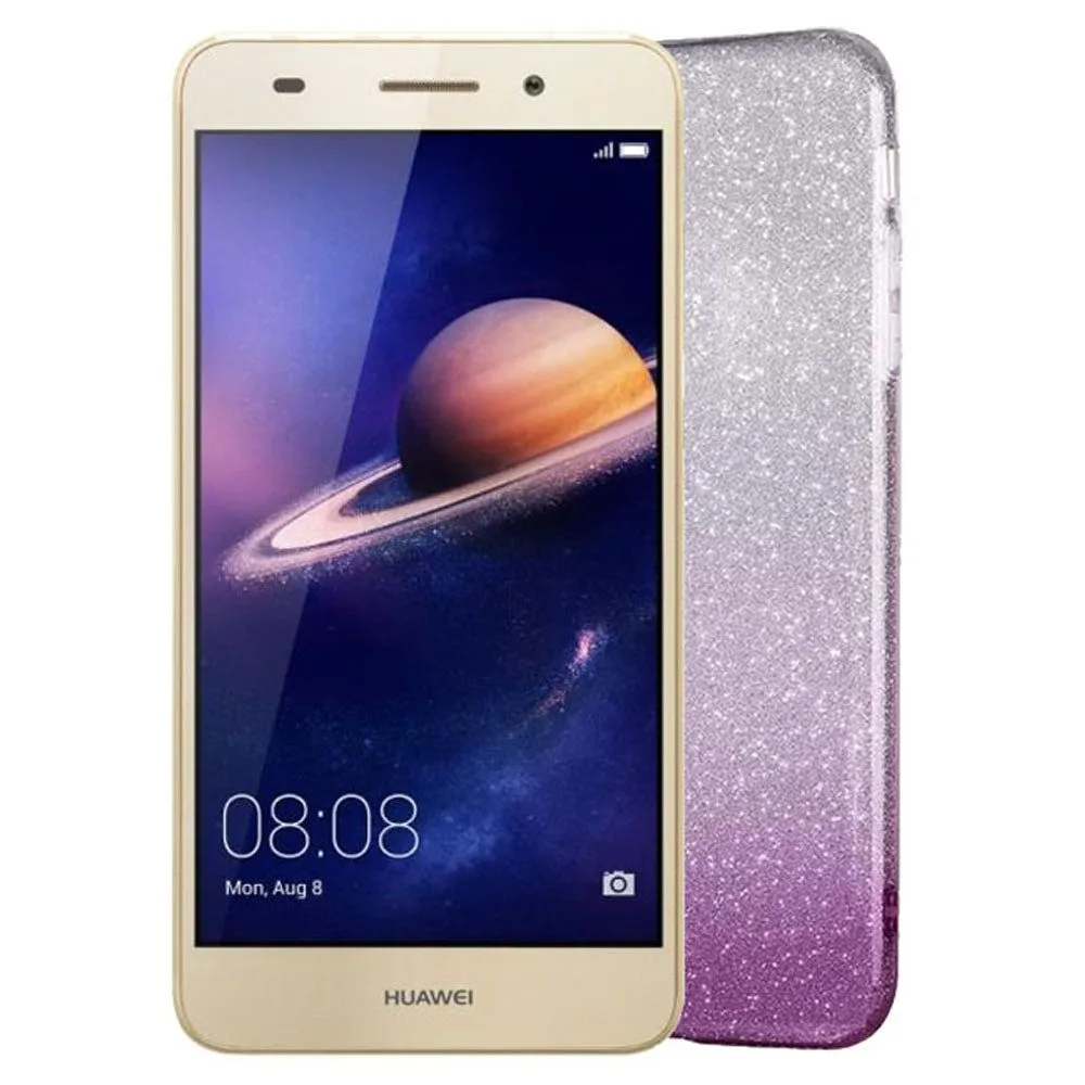Gradient Dreamy Stars Shine Jelly Fancy Back Cover for Huawei Y6-II 3820-27
