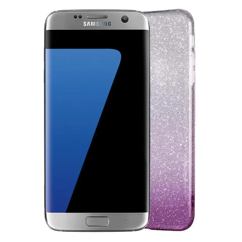 Gradient Dreamy Stars Shine Jelly Fancy Back Cover for Samsung Galaxy S7 Edge