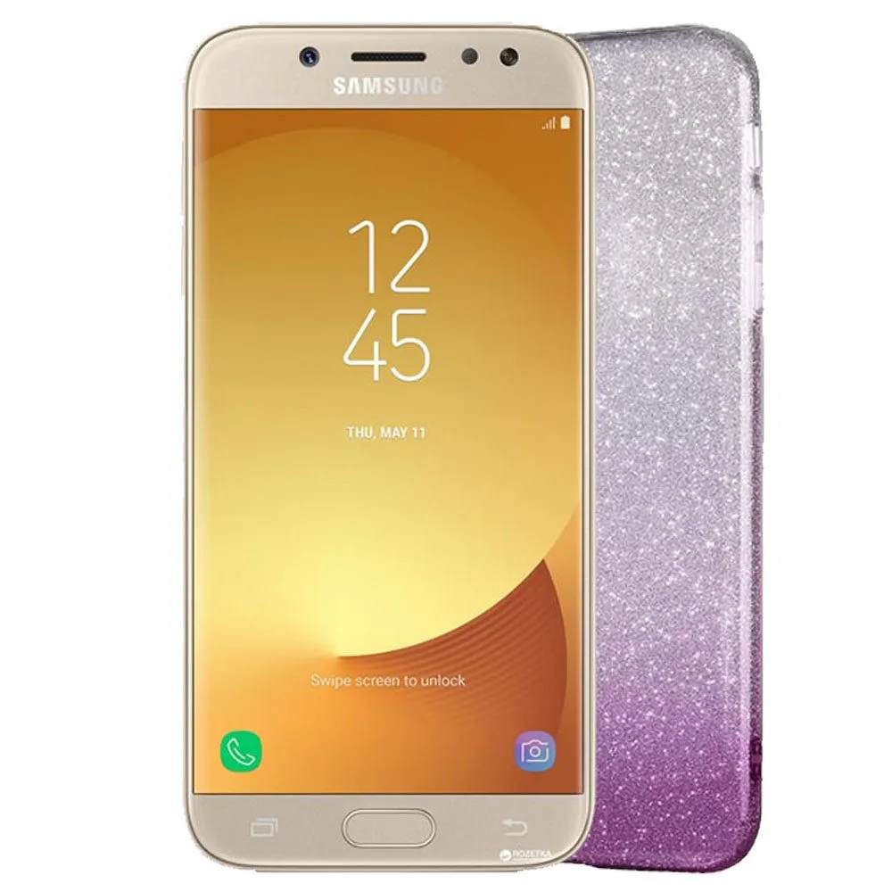 Gradient Dreamy Stars Shine Jelly Fancy Back Cover for Samsung J7 Pro / J7 (2017) / J730