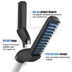 Hair Comb Brush & Beard Straightener in One Beard Straightener Hair Comb, Man Electric Hair Styling Comb DIY Hair Accessories Hair Modelling Tool