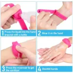 Hand Bracelet for Sanitizer with free Bottle - Multicolor