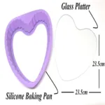 Heart Shape Cake Mould with Glass Base