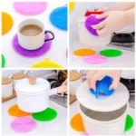 Heat Resistant Silicon Sponge Dishwasher Scrubber Pad - Multicolor