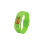 LED Silicon Sports watch for unisex-Green