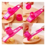 Manual Hand Garlic Chopper & Grinder - Pink