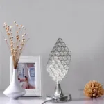 Modern Crystal Table Lamp Desk Light Next Night Lamp Holder Home Decoration Adjustable Bedroom Interior Lighting Silver 2459-S