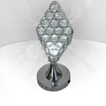 Modern Crystal Table Lamp Desk Light Next Night Lamp Holder Home Decoration Adjustable Bedroom Interior Lighting Silver 2459-S