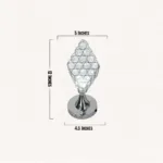 Modern Crystal Table Lamp Desk Light Next Night Lamp Holder Home Decoration Adjustable Bedroom Interior Lighting Silver 2459-S