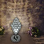 Modern Crystal Table Lamp Desk Light Next Night Lamp Holder Home Decoration Adjustable Bedroom Interior Lighting Silver 2459-S